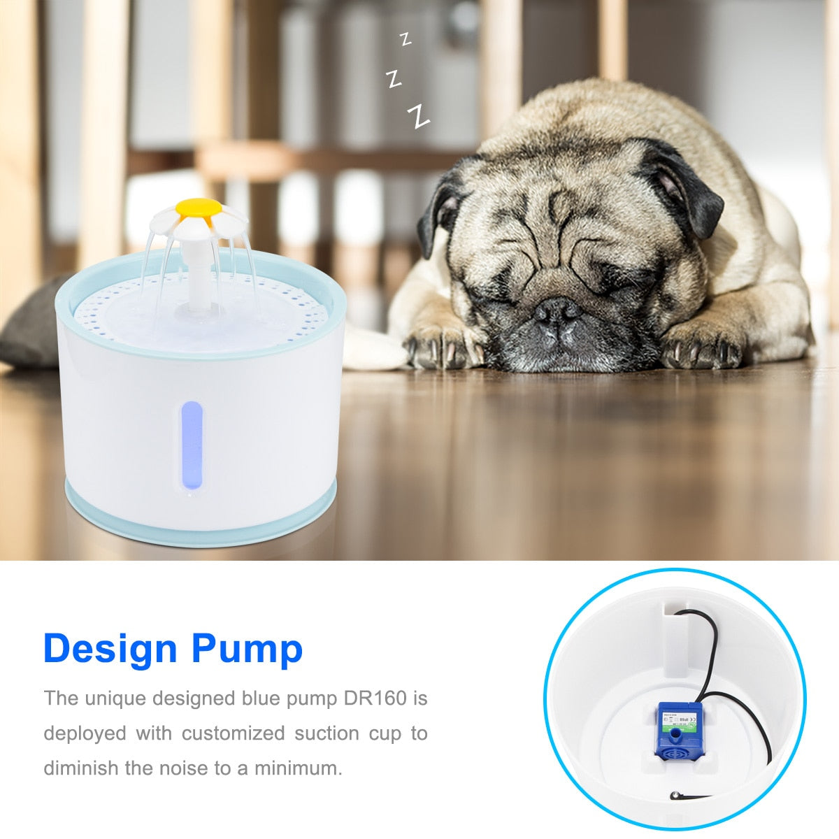 2.4L Automatic Pet Water Fountain Dispenser