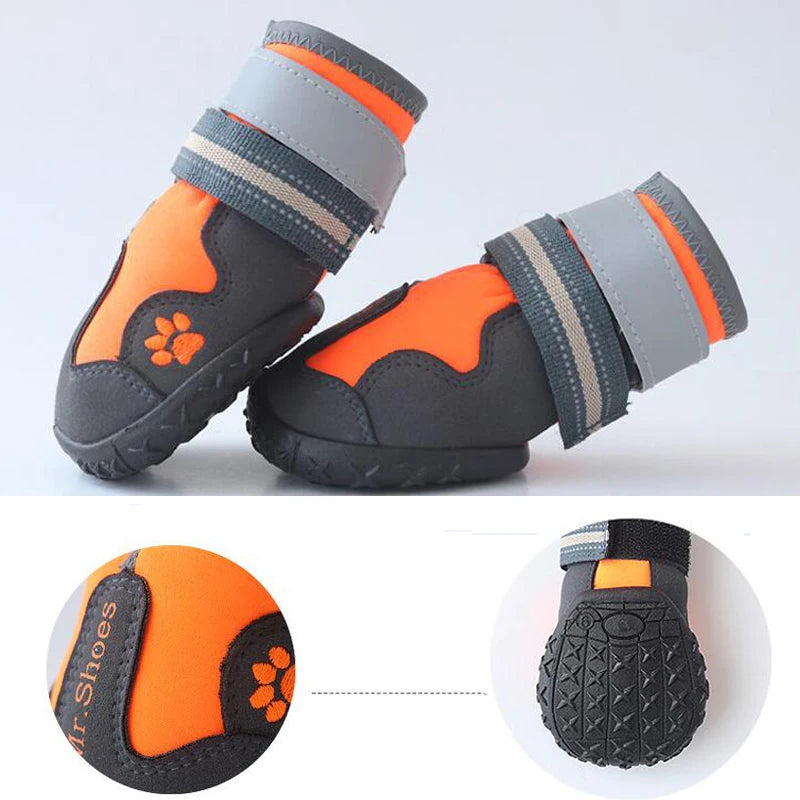 Durable Waterproof Reflective Slide-Resistent Dog Boots