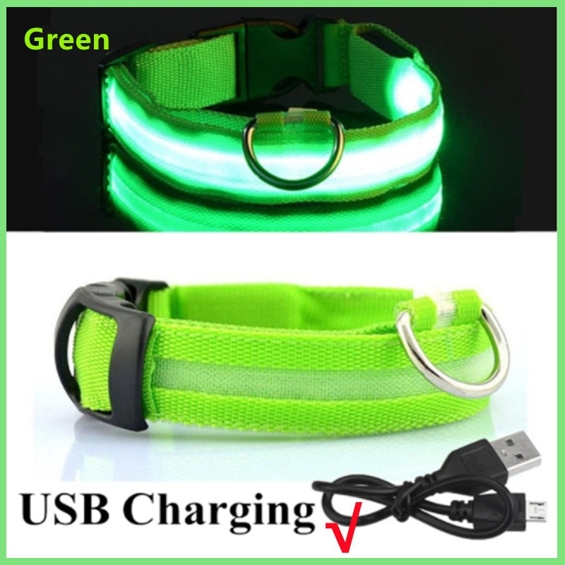 LED Glowing Dog Rechargeable Collar