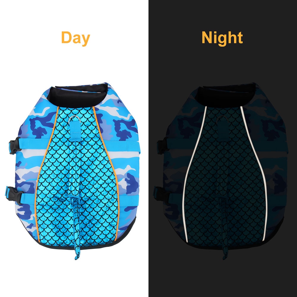 Reflective Scales Dog Life Jacket