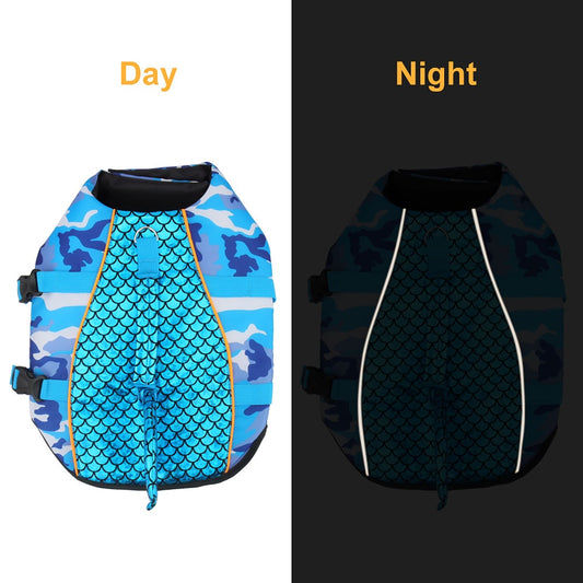 Reflective Scales Dog Life Jacket