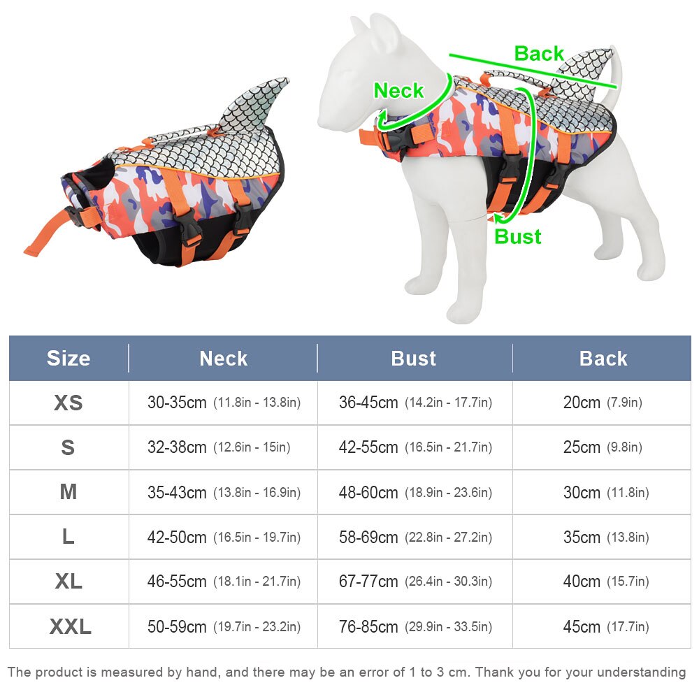 Reflective Scales Dog Life Jacket