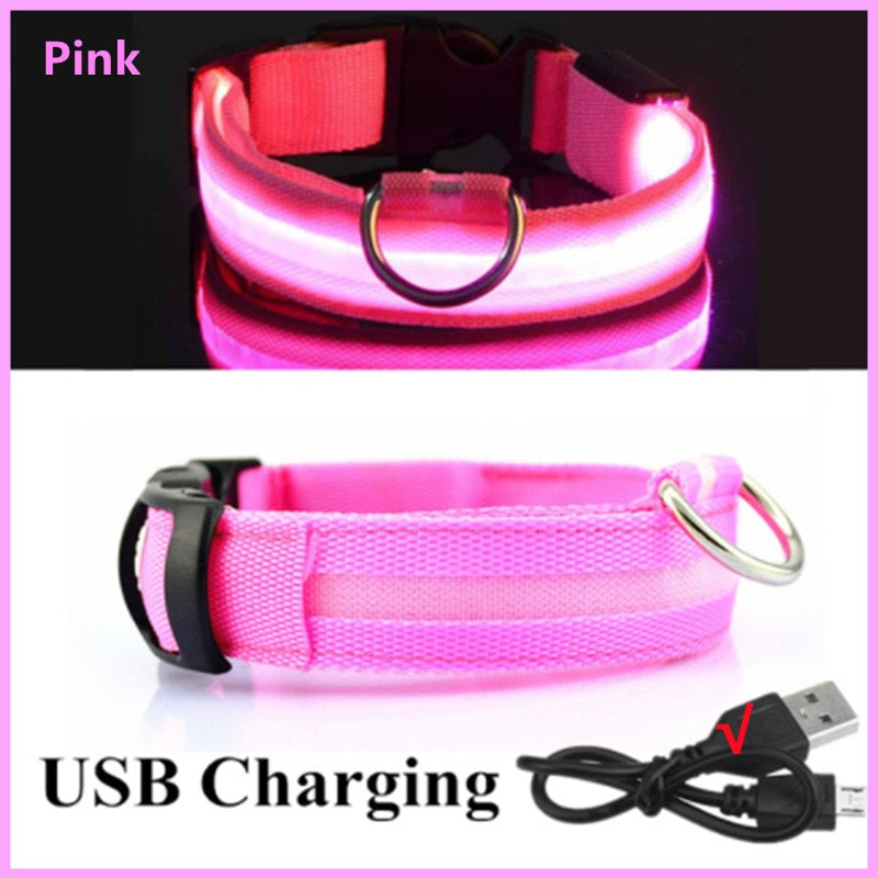 LED Glowing Dog Rechargeable Collar